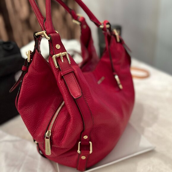 Michael Kors Red Leather Shoulder Bag – Gold Hardware - Picture 5 of 7